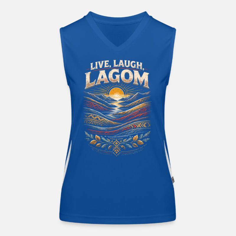Scandinavian Viking Live Laugh Lagom Women's Functional Contrast Tank Top