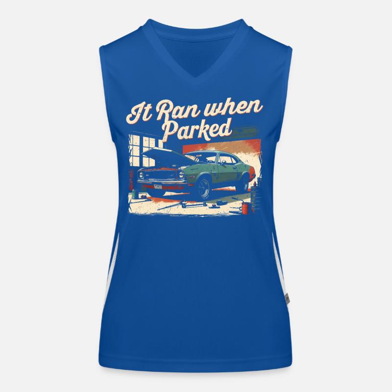 Auto Restauration It Ran When Parked Funktionelles Kontrast-Tank Top für Frauen