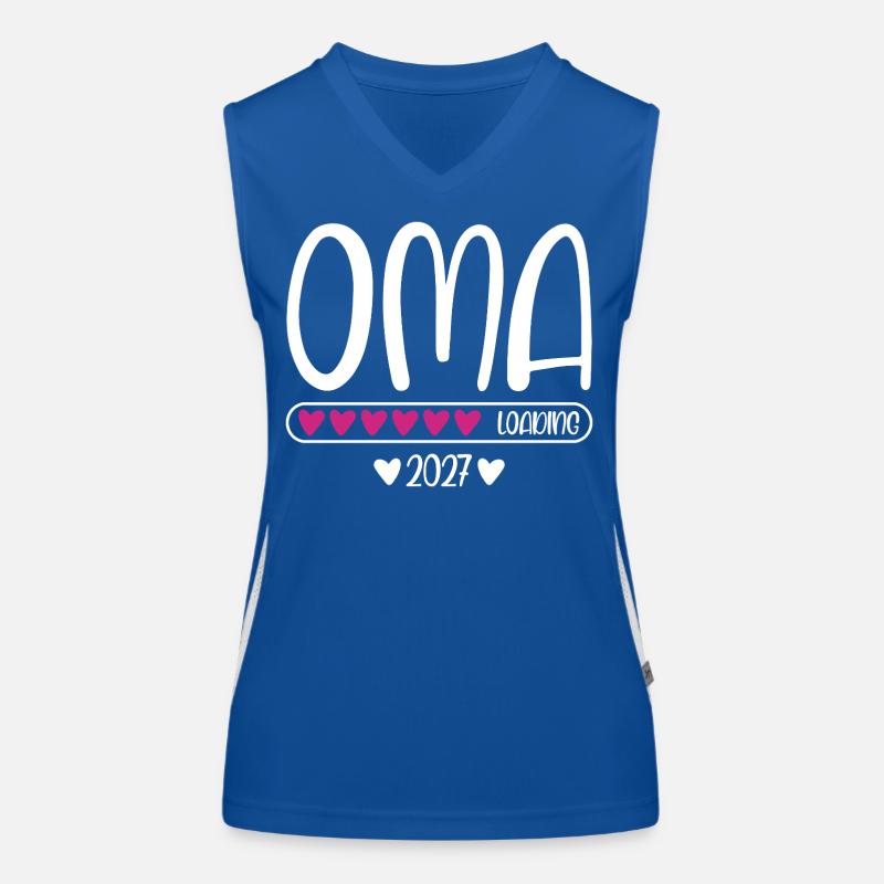 Oma 2027 loading Herzchen Ladebalken Funktionelles Kontrast-Tank Top für Frauen