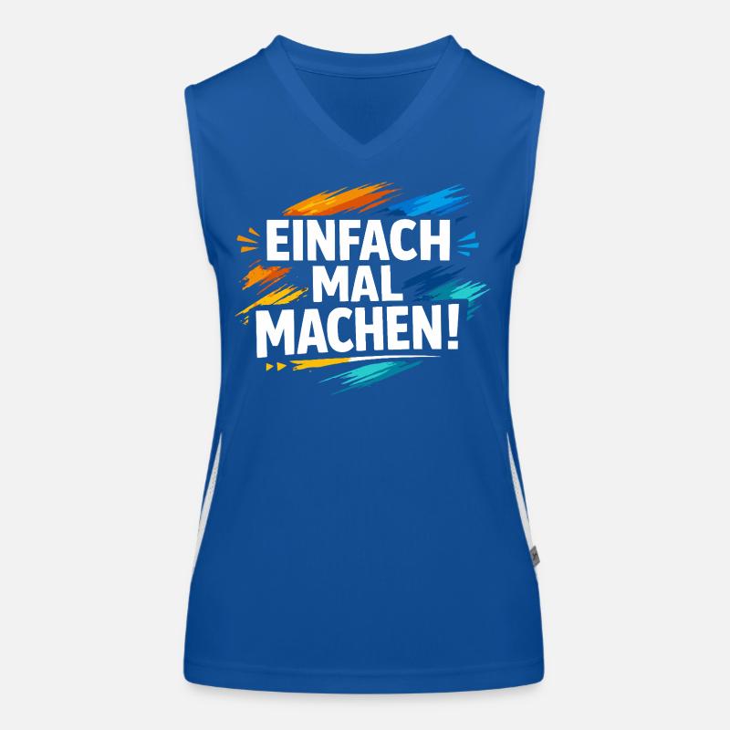 Einfach mal machen Funktionelles Kontrast-Tank Top für Frauen