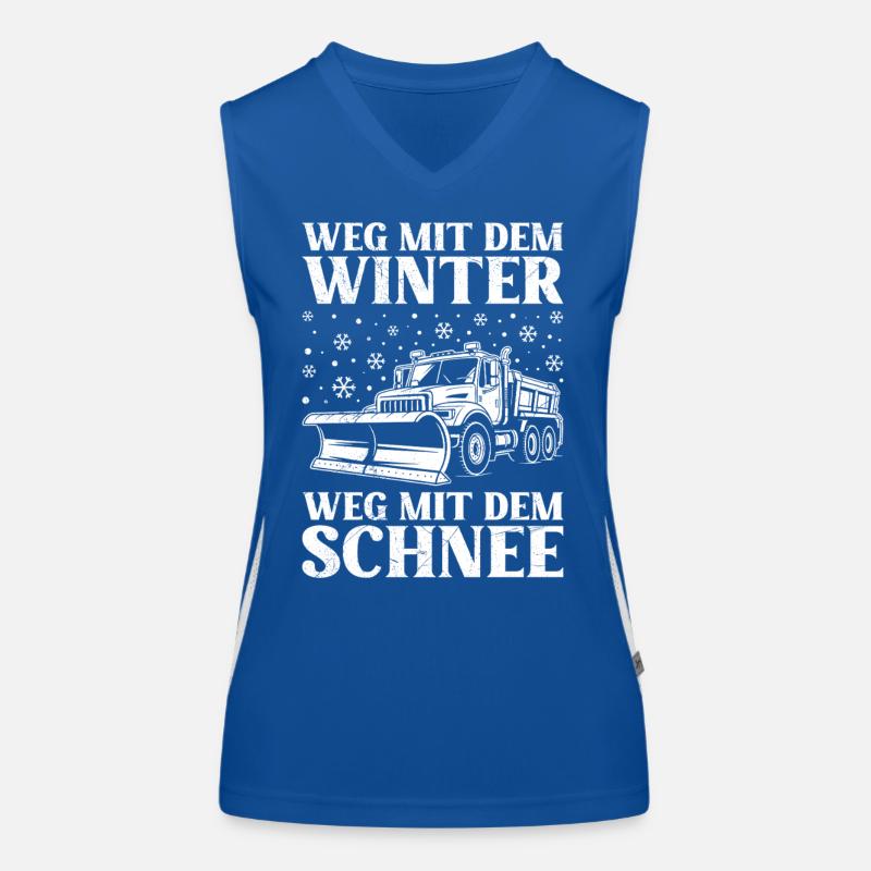 Winterdienst WEG MIT DEM WINTER WEG MIT DEM SCHNEE Funktionelles Kontrast-Tank Top für Frauen