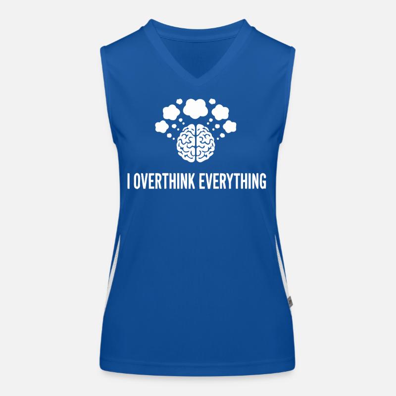 I Overthink Everything Gehirn Funktionelles Kontrast-Tank Top für Frauen