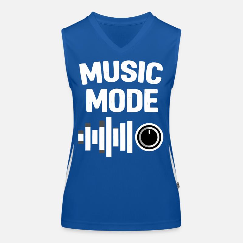 Music Mode On Equalizer Funktionelles Kontrast-Tank Top für Frauen