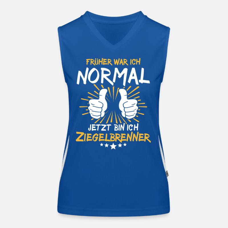 Ziegelbrenner Spruch Funktionelles Kontrast-Tank Top für Frauen