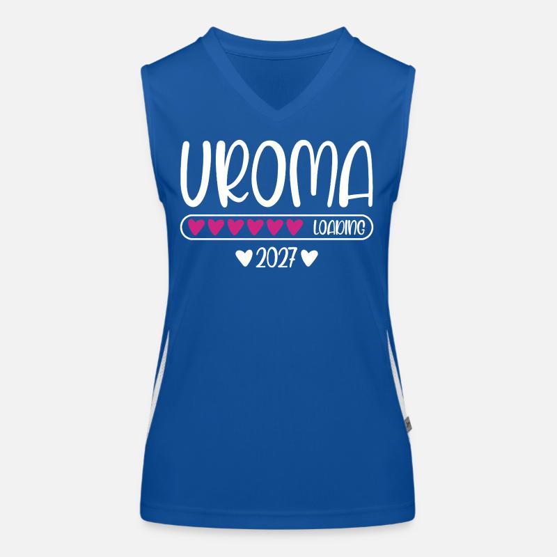 Great-Grandma 2027 loading heart loading bar Women's Functional Contrast Tank Top