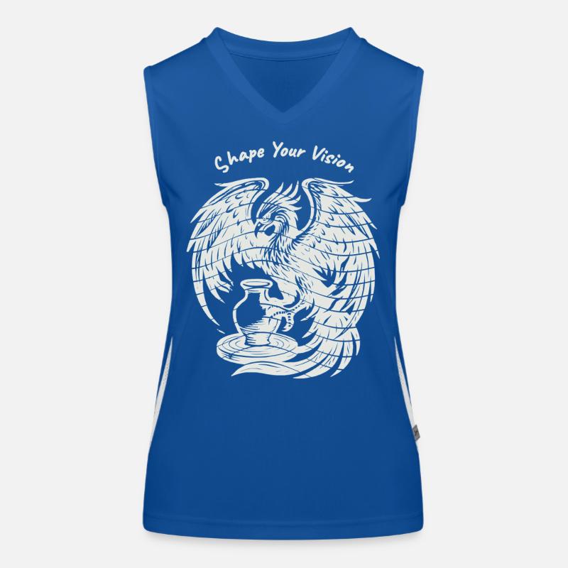 Phoenix Rising – Blanc Pur Débardeur respirant contrasté Femme