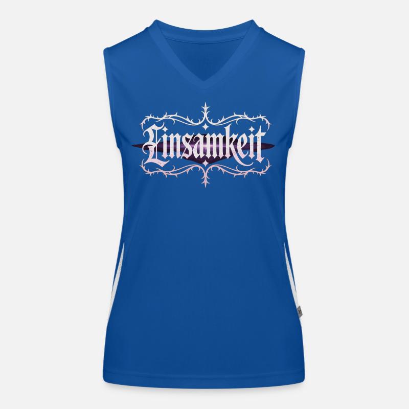 Einsamkeit Shirt – Gothic Schriftzug Funktionelles Kontrast-Tank Top für Frauen