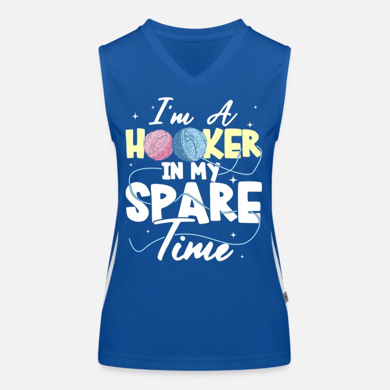 In Meiner Freizeit Bin Ich Eine Nutte Und Häkele Funktionelles Kontrast-Tank Top für Frauen
