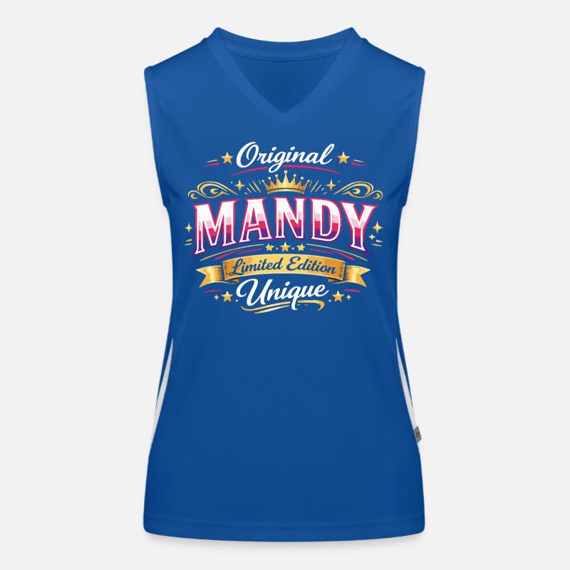 Mandy Name Funktionelles Kontrast-Tank Top für Frauen
