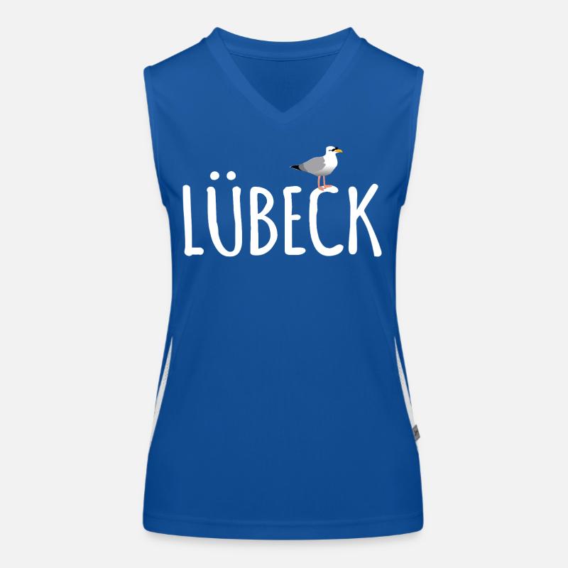 Lübeck Möwe Funktionelles Kontrast-Tank Top für Frauen