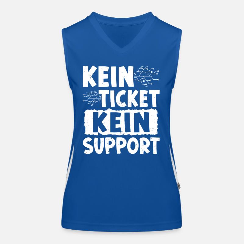 Nerd Computer KEIN TICKET KEIN PROBLEM LUSTIG Funktionelles Kontrast-Tank Top für Frauen