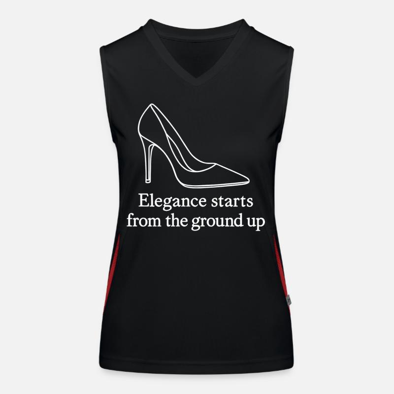 Art de la ligne de talons hauts – Citation de mode Élégance Débardeur respirant contrasté Femme