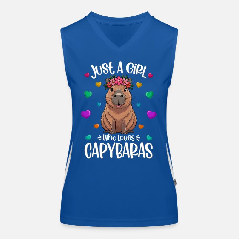 Mädchen Wasserschweinliebhaberin Süßes Capybara  Funktionelles Kontrast-Tank Top für Frauen