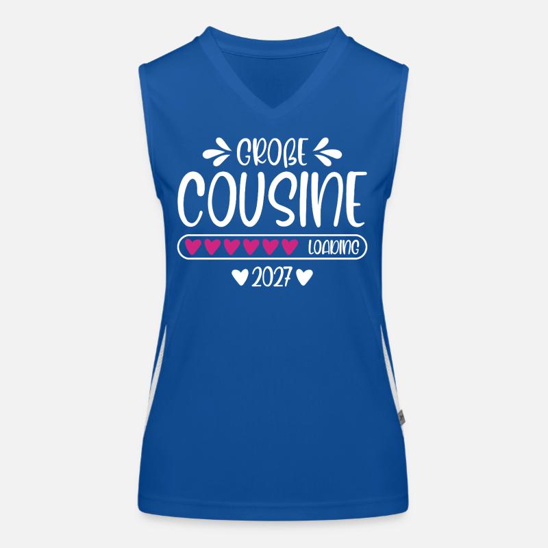 Big Cousin 2027 loading heart loading bar Women's Functional Contrast Tank Top