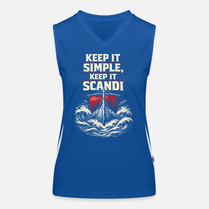 Skandinavisch Wikinger Keep It Scandi Funktionelles Kontrast-Tank Top für Frauen