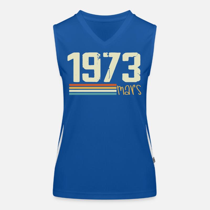 Vintage März 1973 Funktionelles Kontrast-Tank Top für Frauen