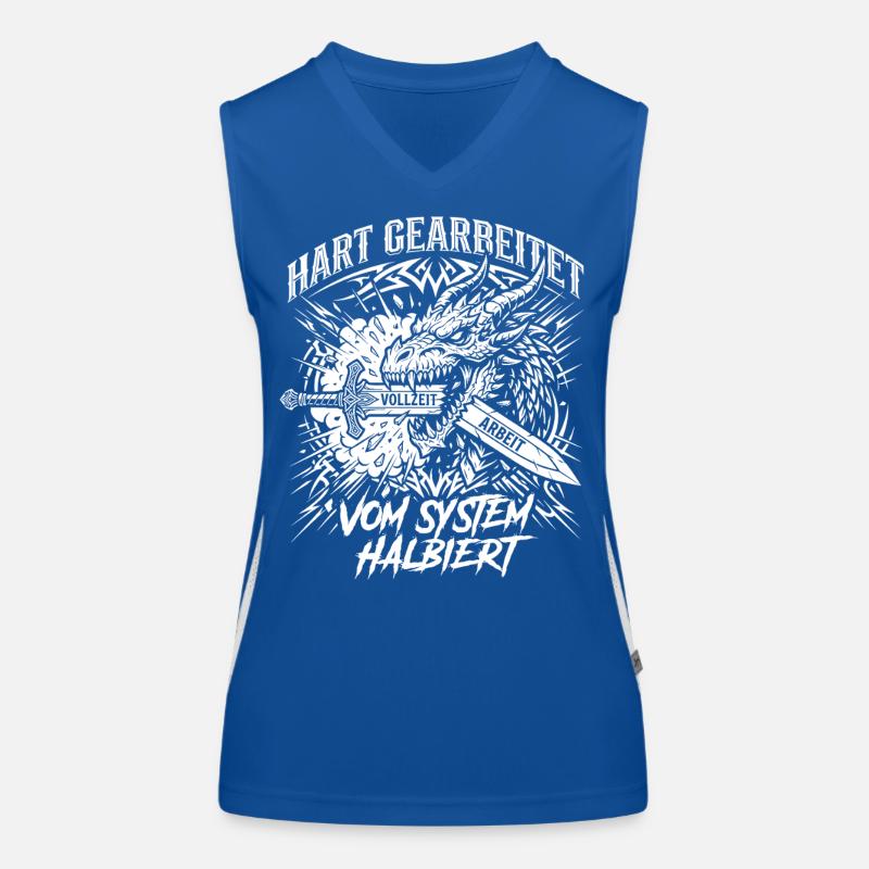 Travaillé dur, réduit de moitié par le système Débardeur respirant contrasté Femme