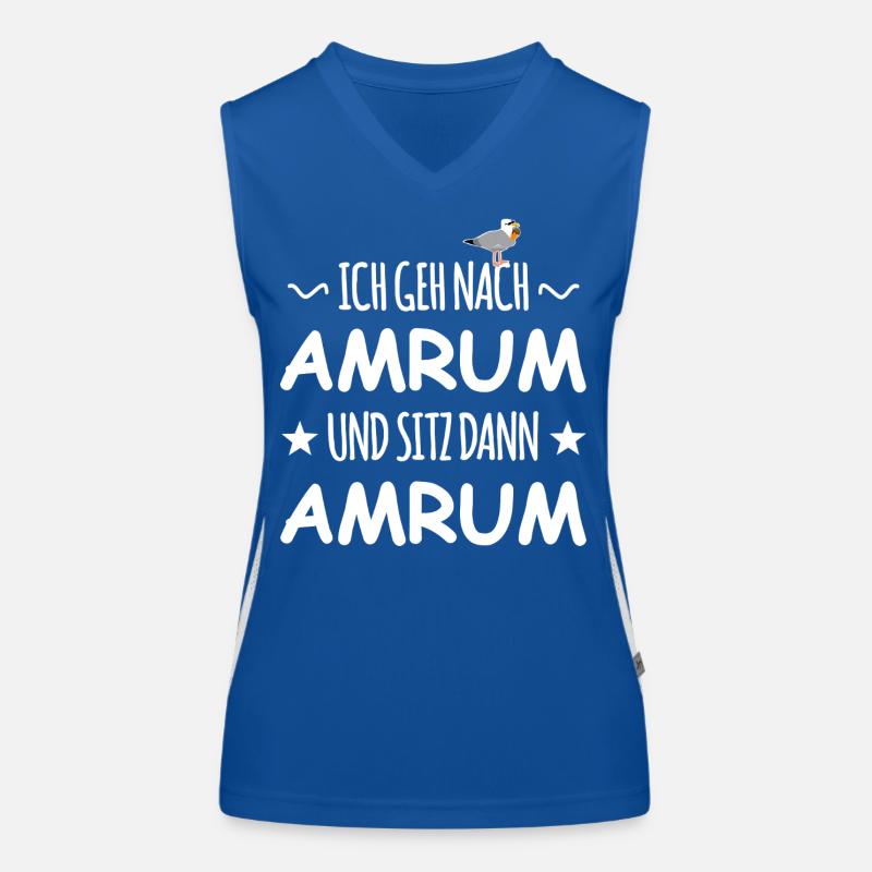 Amrum with schnapps seagull Women's Functional Contrast Tank Top