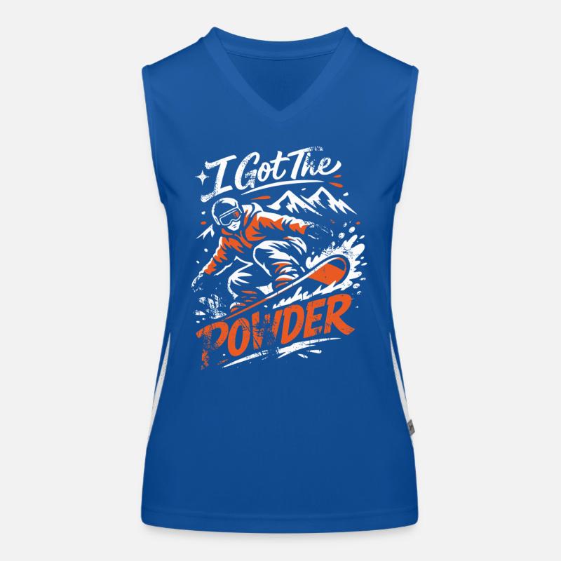 Snowboard | I Got The Powder | Pulverschnee Funktionelles Kontrast-Tank Top für Frauen