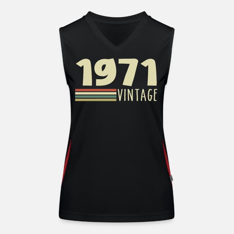 1971-Jubiläum-1971-retro-1971 Funktionelles Kontrast-Tank Top für Frauen