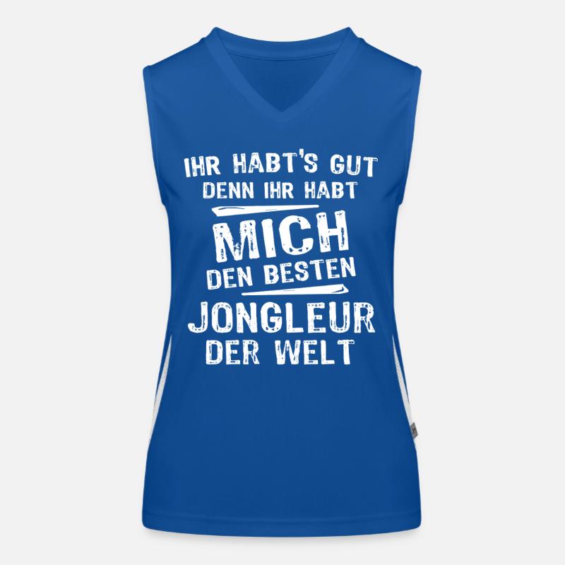 Jongleur Funktionelles Kontrast-Tank Top für Frauen