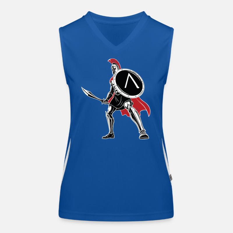Spartiate Épée Bouclier Mascotte Spartan Legend Débardeur respirant contrasté Femme
