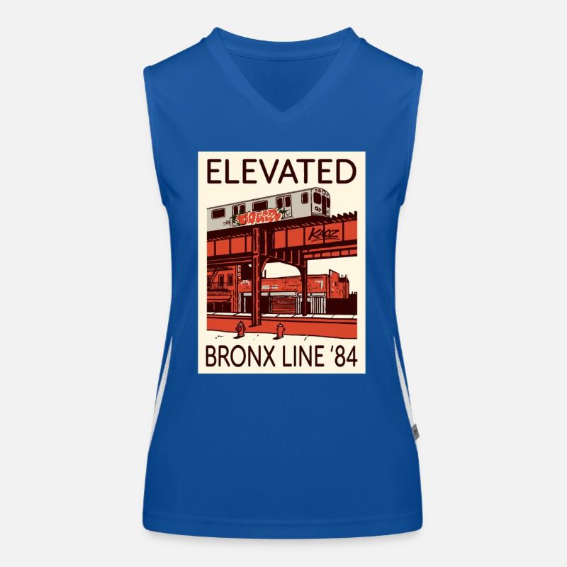 Graphique surélevé du Bronx Line 84 Débardeur respirant contrasté Femme