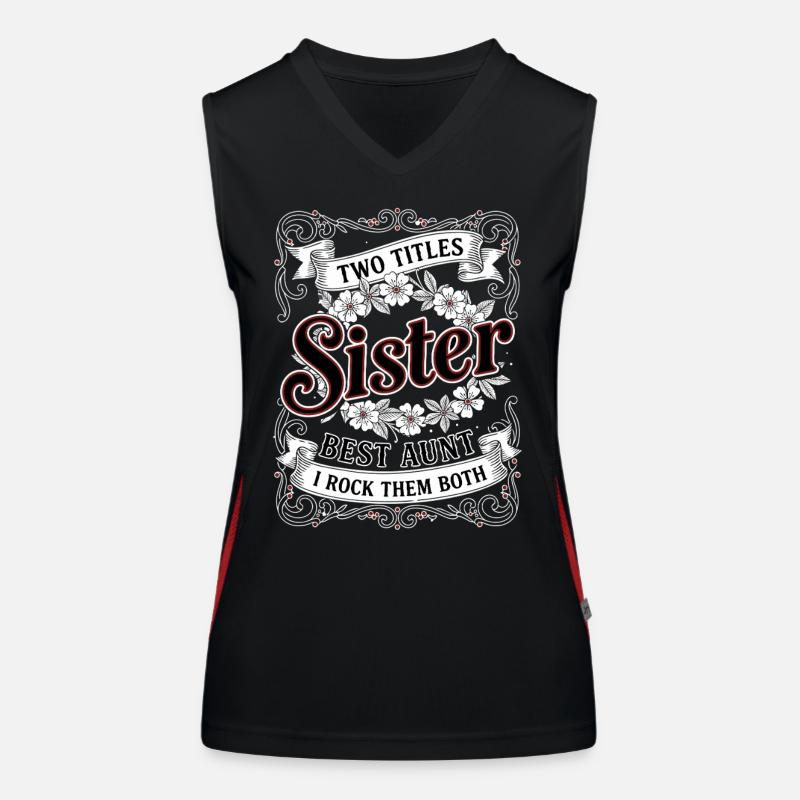 Schwester Beste Tante Stolz Funktionelles Kontrast-Tank Top für Frauen