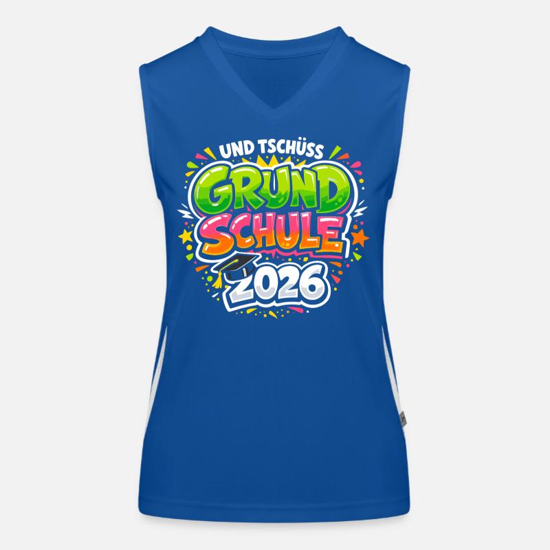 Grundschule Abschluss 2026 Geschafft Geschenk Funktionelles Kontrast-Tank Top für Frauen