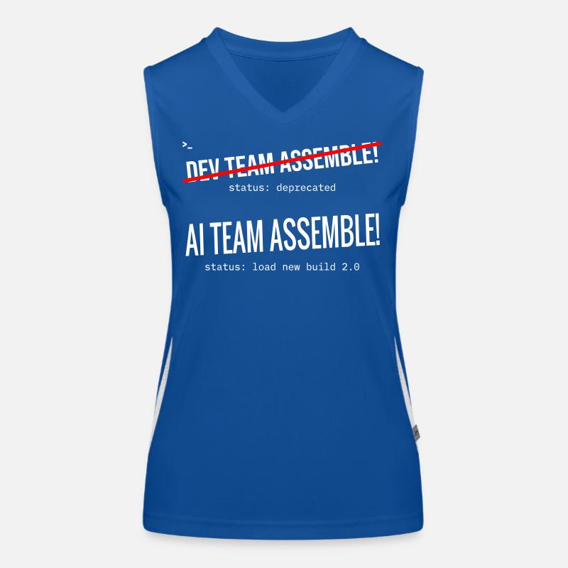 Assemblage de l’équipe IA – Typographie Débardeur respirant contrasté Femme