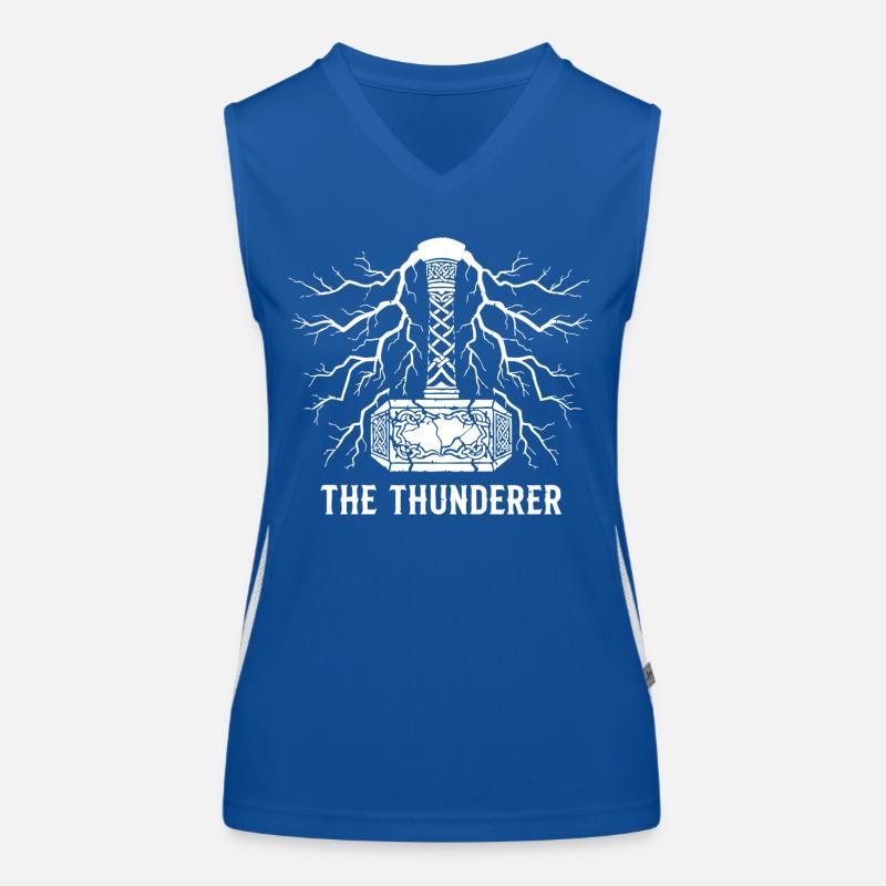 Der Donnerer Thors Hammer Mjölnir Blitz Funktionelles Kontrast-Tank Top für Frauen