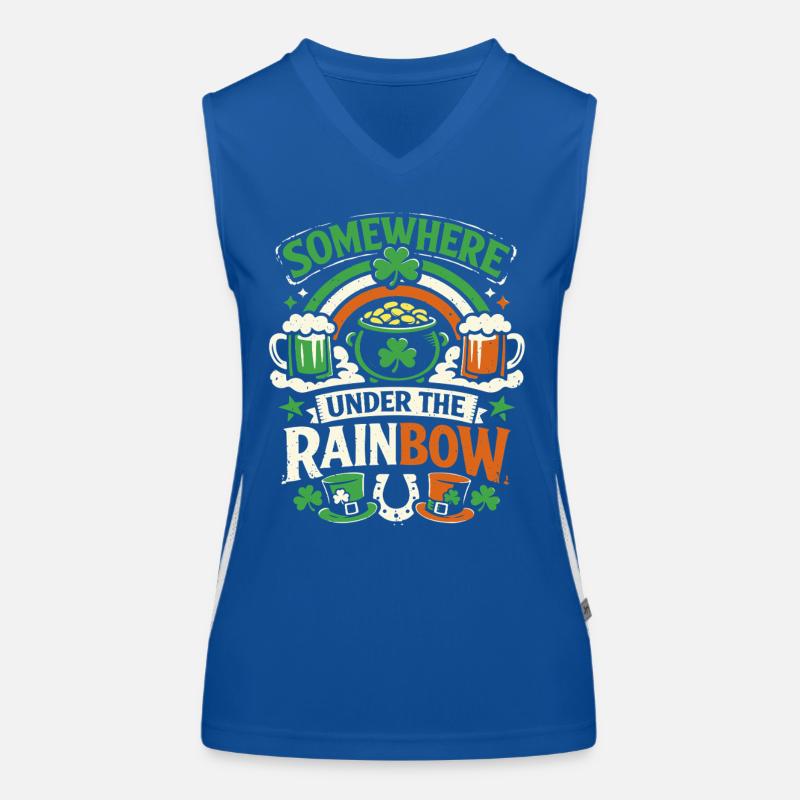 Under The Rainbow | St. Patrick's Day Women's Functional Contrast Tank Top