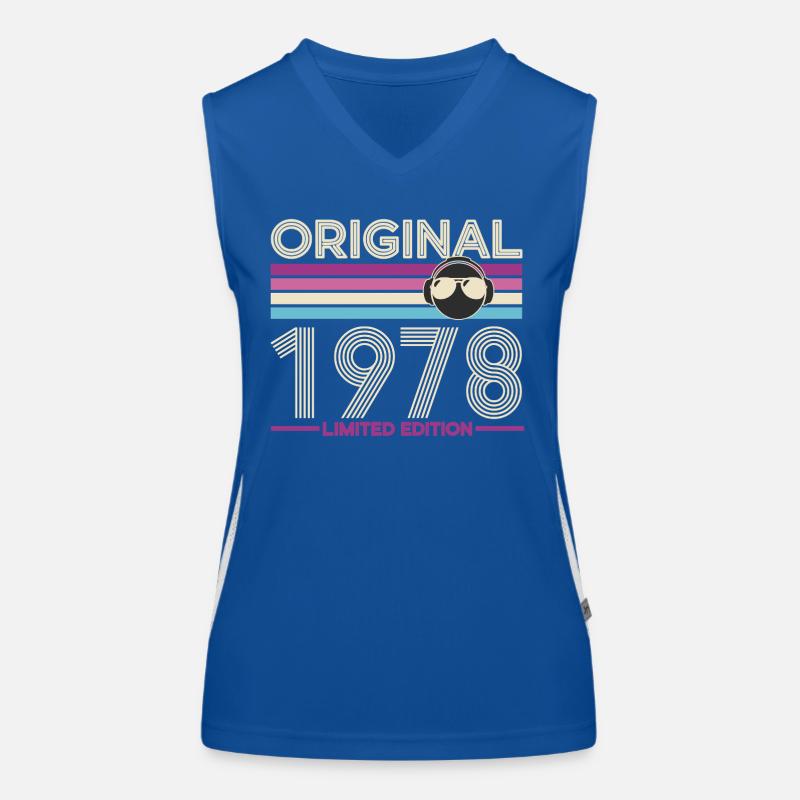 Original 1978 Vintage Edition Débardeur respirant contrasté Femme