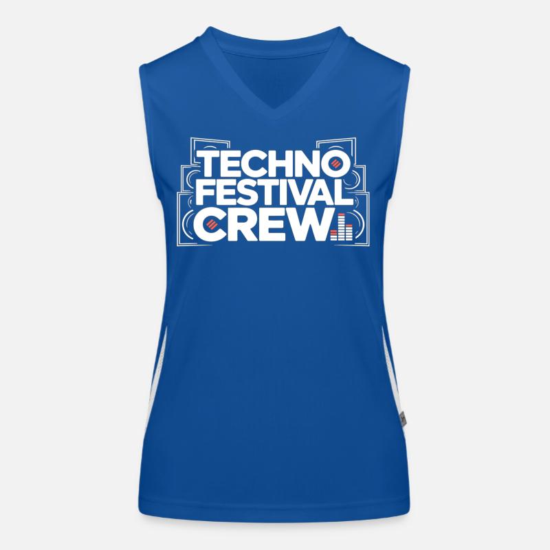Techno Festival Crew – Techo Party Outfit Débardeur respirant contrasté Femme