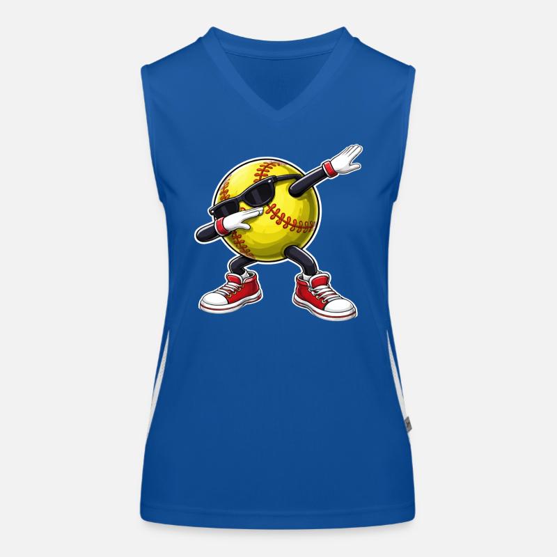 Softball Dabbing Women's Functional Contrast Tank Top