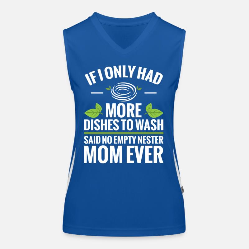  Emtpy Nest Syndrome Wine Drinking College Empty Women's Functional Contrast Tank Top