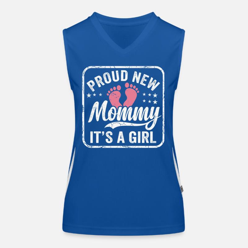 Werdende Mama & Mutter, Geburt Tochter Mädchen Funktionelles Kontrast-Tank Top für Frauen