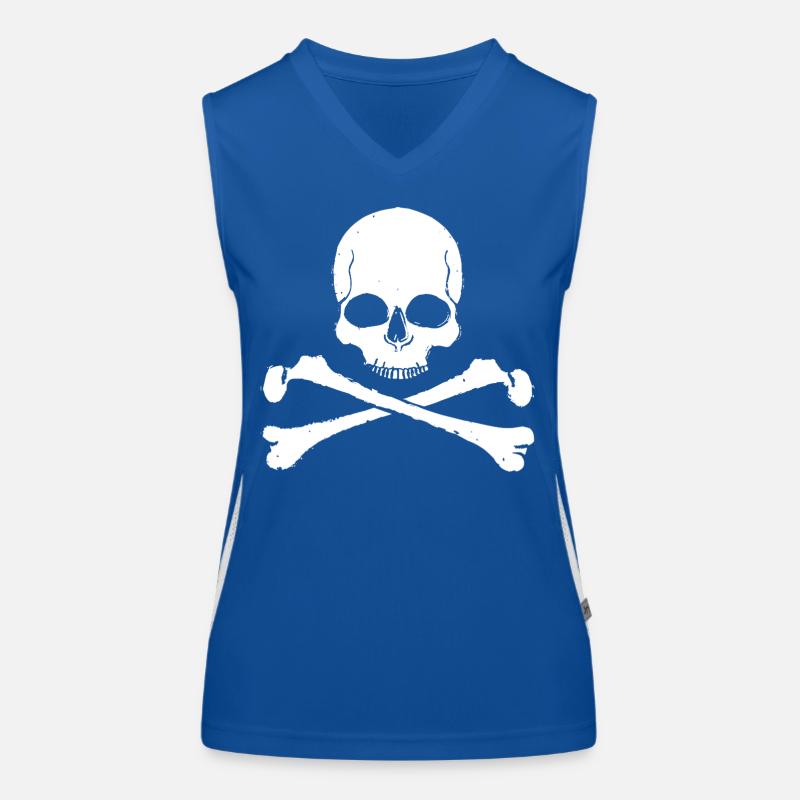 Skull Cross Pattern Skull Women's Functional Contrast Tank Top