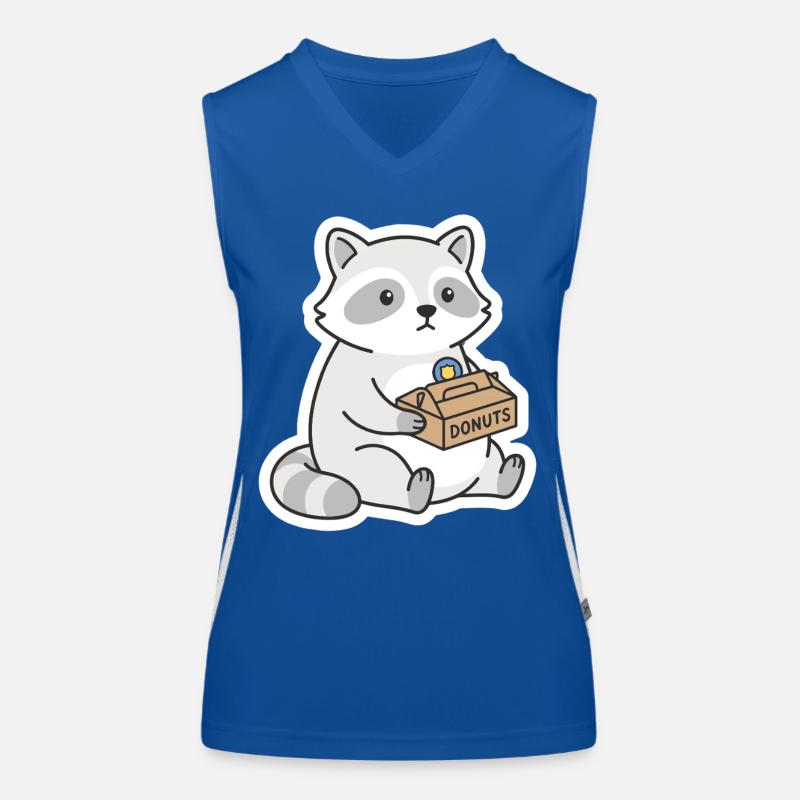 Motif de Donuts de raton laveur DONUTS Débardeur respirant contrasté Femme