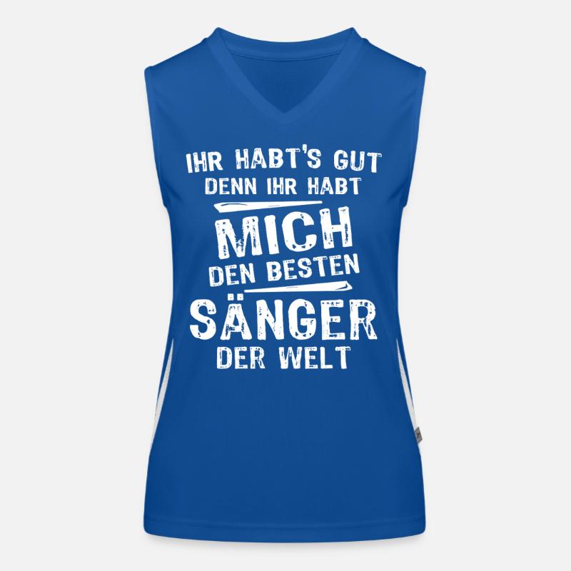 Sänger Funktionelles Kontrast-Tank Top für Frauen