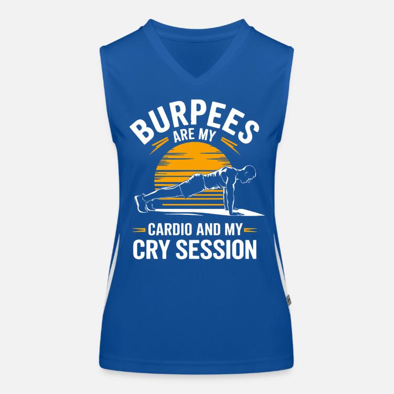 Burpees Instructor Quotes for Gym Workout Women's Functional Contrast Tank Top