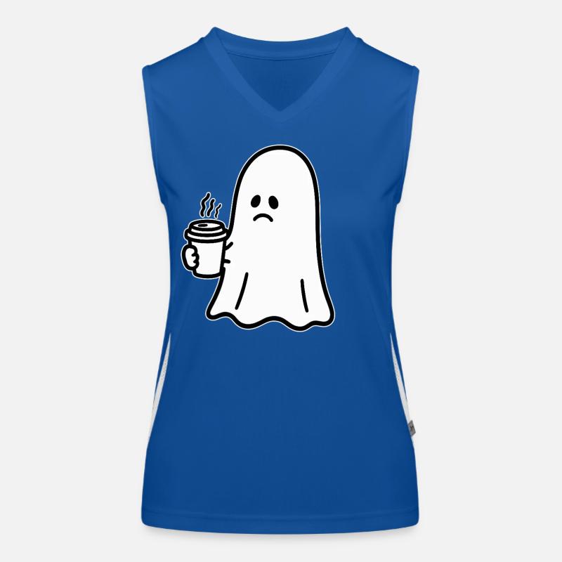 Geist Kaffee Halloween Süßes oder Saures Funktionelles Kontrast-Tank Top für Frauen