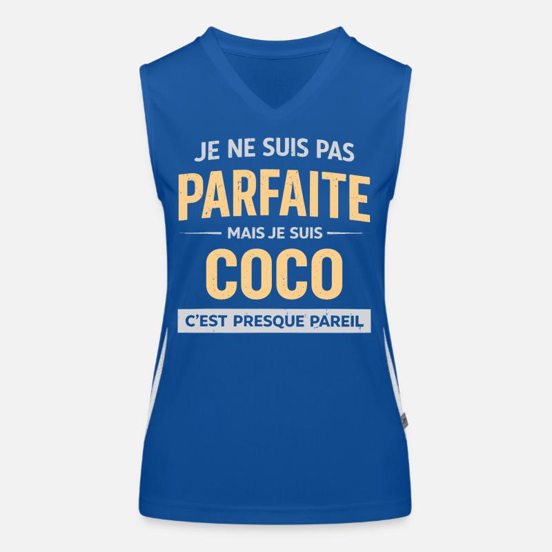 Pas Parfaite Mais Corinne Humour Prénom Original Débardeur respirant contrasté Femme