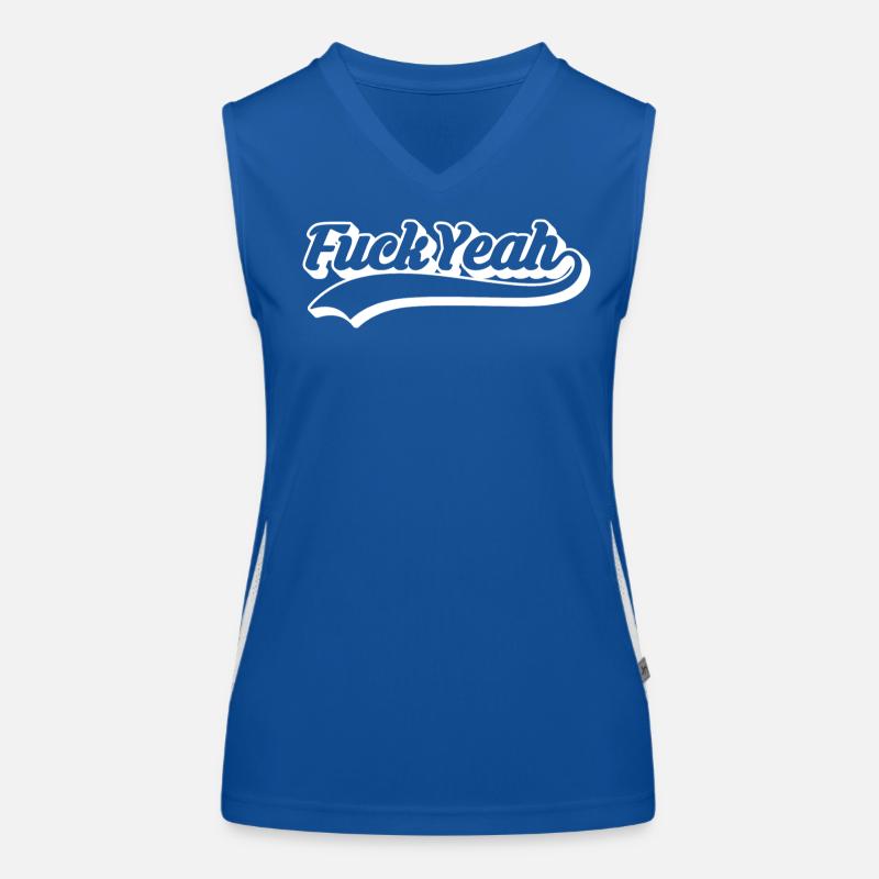 Retro Style 'Fuck Yeah' Script Débardeur respirant contrasté Femme