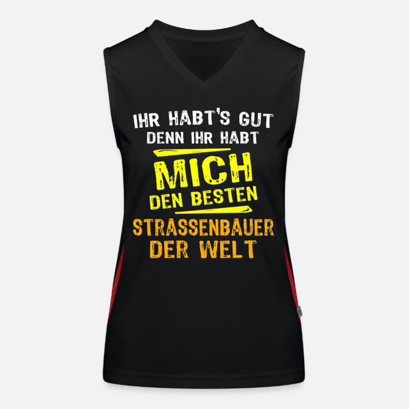 Strassenbauer Geschenk Funktionelles Kontrast-Tank Top für Frauen