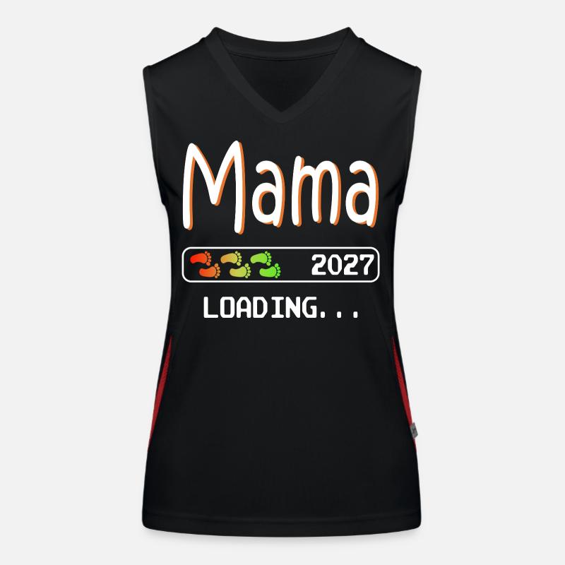 Mom 2027 loading expectant mother pregnancy Women's Functional Contrast Tank Top