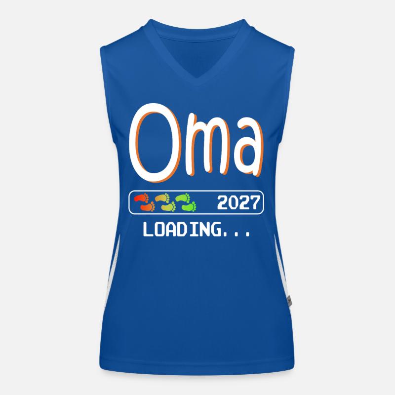 Werdende Oma 2027 loading zukünftige Großmutter Funktionelles Kontrast-Tank Top für Frauen