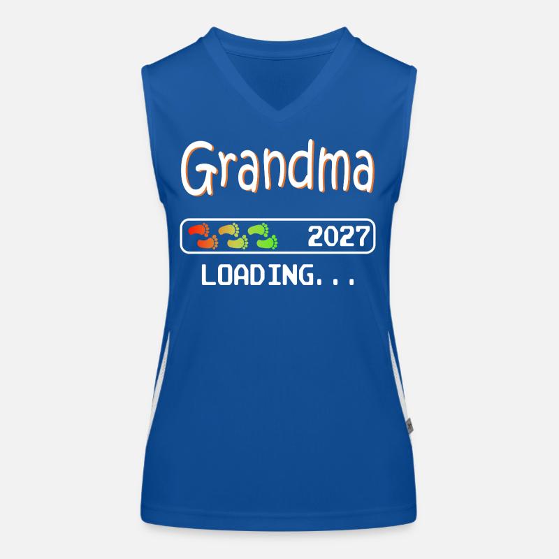 Werdende Oma 2027 loading zukünftige Großmutter Funktionelles Kontrast-Tank Top für Frauen