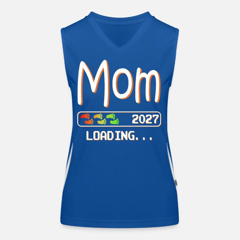 Werdende Mama & Mutter, Nachwuchs Mom loading 2027 Funktionelles Kontrast-Tank Top für Frauen