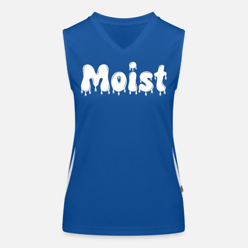 Feuchter tropfender Text Funktionelles Kontrast-Tank Top für Frauen
